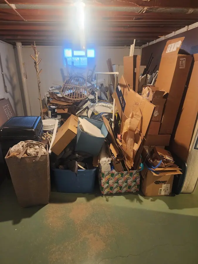 Roll-off dumpster container at job site for 15 Yard Dumpster Rental in Desert Edge